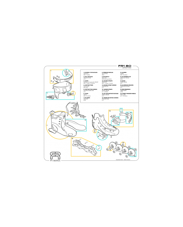 FR SKATES - FR1 80 LIGHT BLUE FR SKATES - FR1 80 LIGHT BLUE