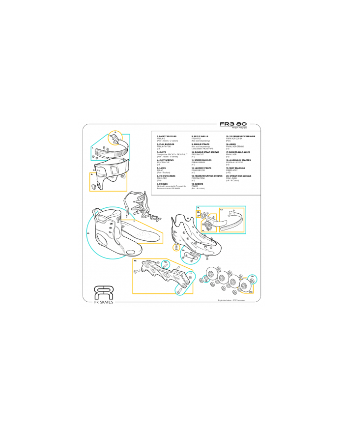 FR SKATES - FR3 WHITE FR SKATES - FR3 WHITE