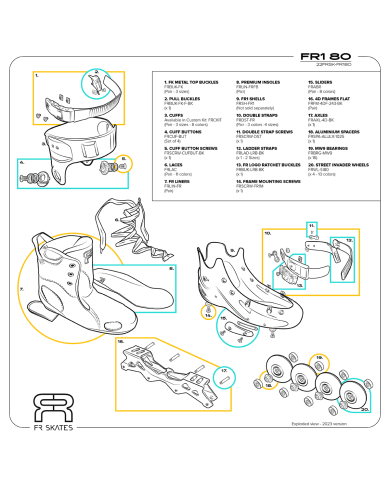 FR SKATES - FR1 80 WHITE FR SKATES - FR1 80 WHITE