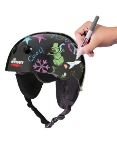 TRIPLE 8 - WIPEOUT DRY ERASE SNOW HELMET BLACK TRIPLE 8 - WIPEOUT DRY ERASE SNOW HELMET BLACK