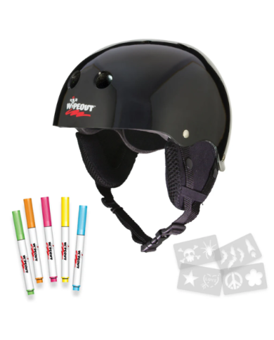 TRIPLE 8 - WIPEOUT DRY ERASE SNOW HELMET BLACK TRIPLE 8 - WIPEOUT DRY ERASE SNOW HELMET BLACK