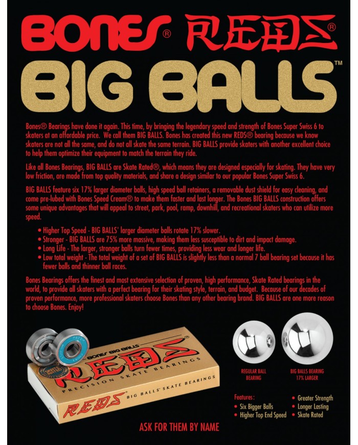 BONES - REDS BIG BALLS - 7 BONES - REDS BIG BALLS - 7