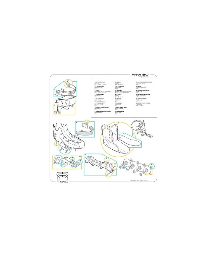 FR SKATES - FRW 80 - PINK