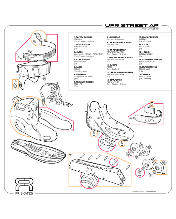 FR SKATES - UFR STREET 4x65 BLACK