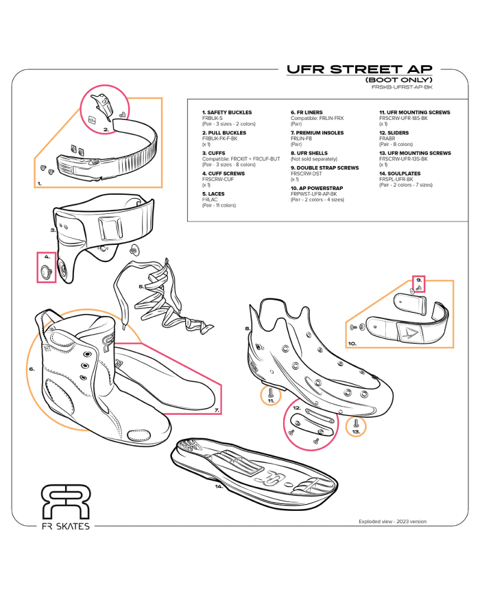 FR SKATES - UFR STREET AP BOOT BLACK FR SKATES - UFR STREET AP BOOT BLACK