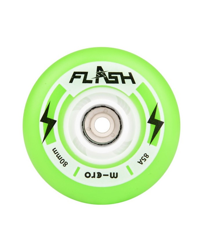 MICRO - FLASH WHEELS GREEN 80 / 76mm. 85A - 3 MICRO - FLASH WHEELS GREEN 80 / 76mm. 85A - 3