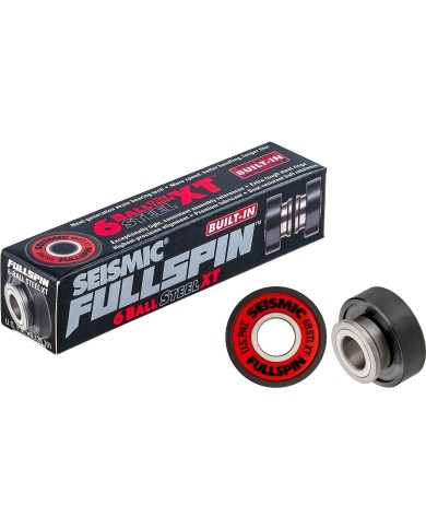 Rodamientos Seismic Fullspin 6-Ball Steel XT Built-In para downhill y longboard de velocidad