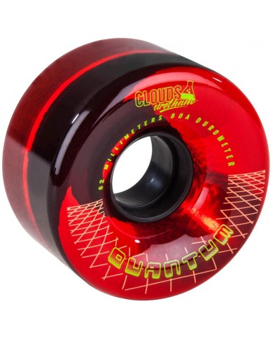 CLOUDS URETHANE WHEELS - QUANTUM 62mm 80A AZUL - ROJO