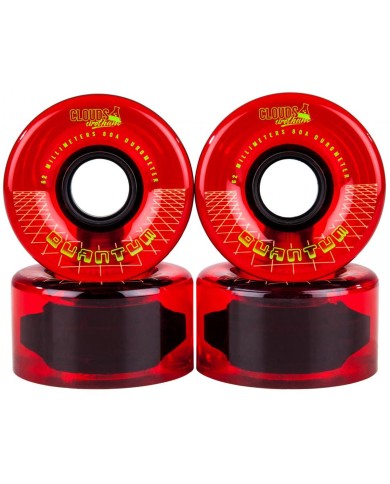 CLOUDS URETHANE WHEELS - QUANTUM 62mm 80A BLUE - RED